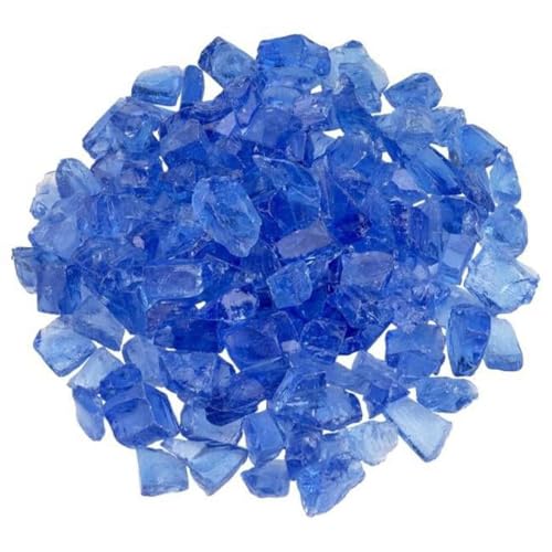 10 lbs Light Blue Recycled Fire Pit Glass - Medium