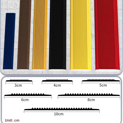 Protector de borde de escalera de PVC antideslizante con tira de umbral de 10 m y 3 cm de ancho 5
