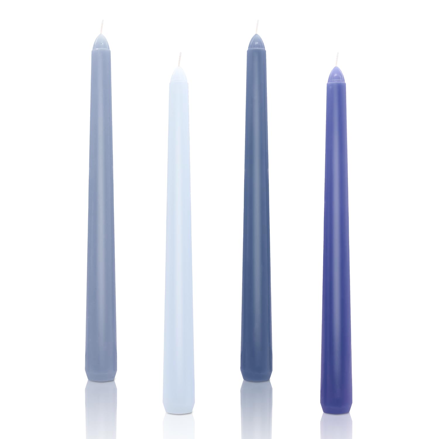 Lot De 4 Bougies Coniques Orange 25,4 Cm - Sans Goutte Ni Fumée - Pour Dîners, Mariages, Noël, Halloween - Longue Durée - 4