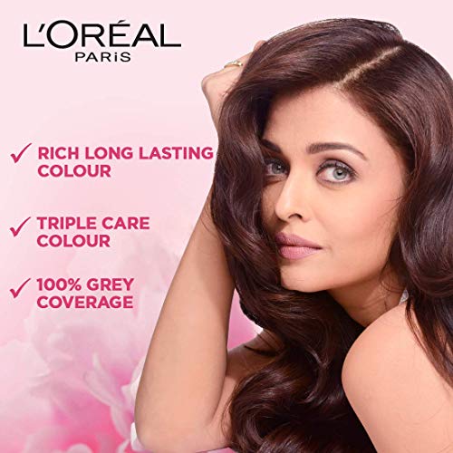 Image of L'Oreal Paris Excellence Creme Hair Color, 1 Black, 222g (172ml+50ml) - Combo pack of 2