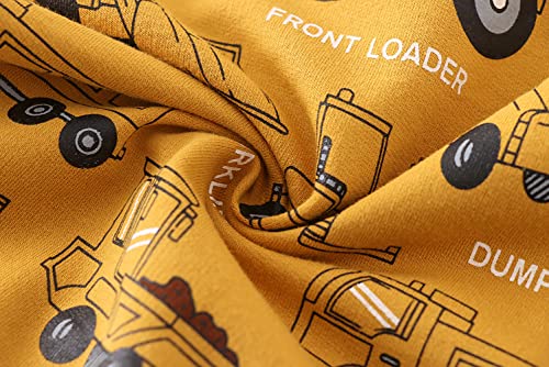 Toddler Boys Excavator Print Sweatshirts Kids Cotton Crewneck Pullover Long Sleeve Shirts 7T #TOP6