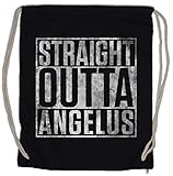Größe: 38 x 46 cm Urban Backwoods Straight Outta Angelus Turnbeutel Sporttasche