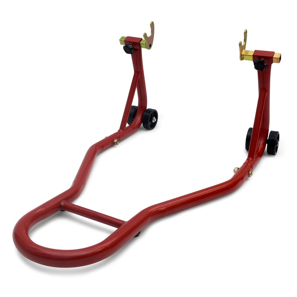 Béquille lève-Moto Support Roue arrière avec fourches pour Prise sur diabolos - Rouge