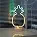 Pineapple Neon Signs, LED Neon Light Sign with Holder Base for Party Supplies Girls Room Decoration Accessory for Luau Summer Party Table Decoration Children Kids Gifts (Pineapple with Holder)
