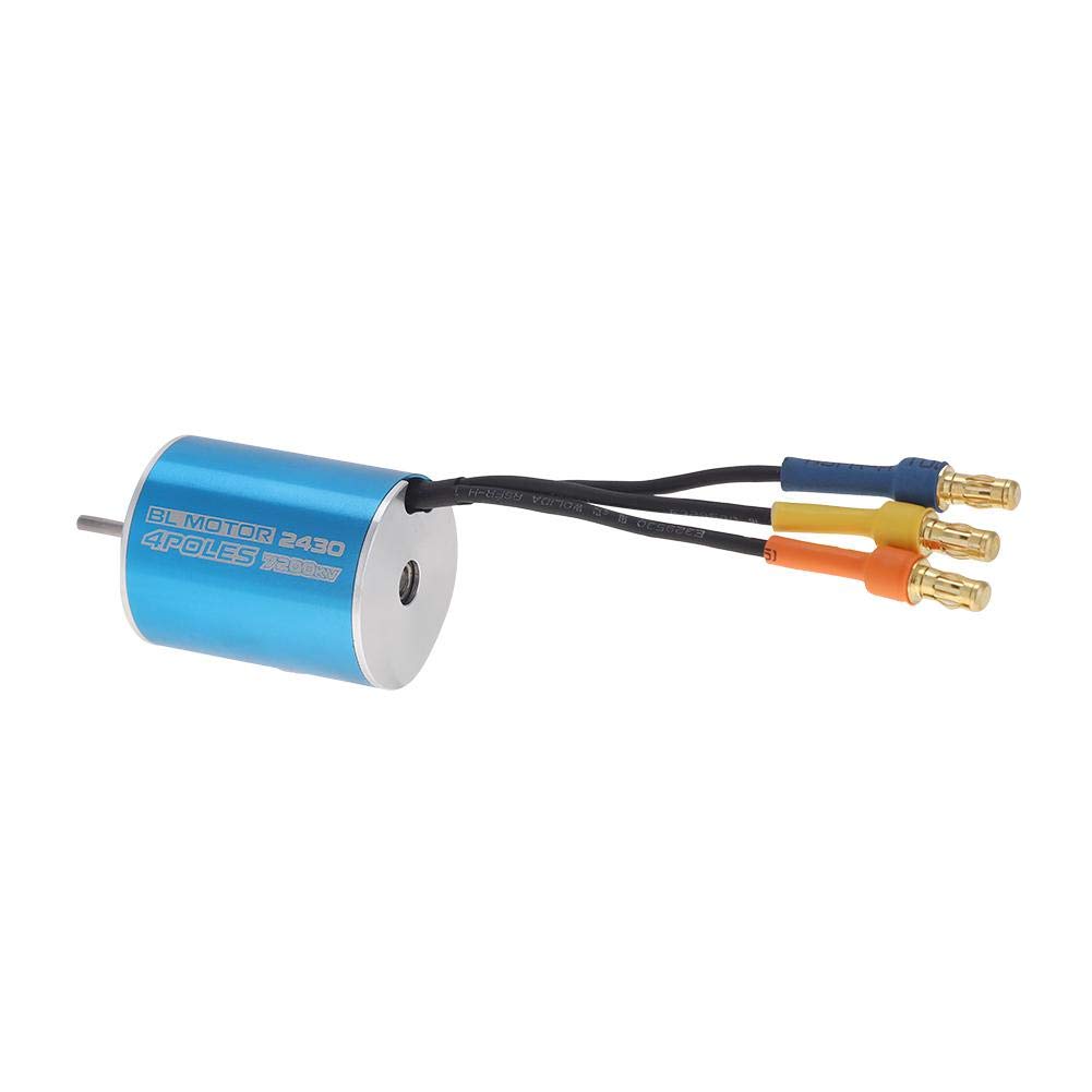 2430 7200KV Motor sin escobillas sin sensor 4P controlador electrónico de velocidad a prueba de salpicaduras escobillas 25A ESC con modo de interruptor 5V/1A BEC para 1/18 CaBoat.