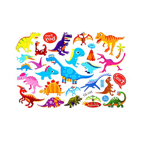 Kids Temporary Tattoos - More than 120 Easy-to-Use Tattoos for Children (Assorted - 6 Sheets)