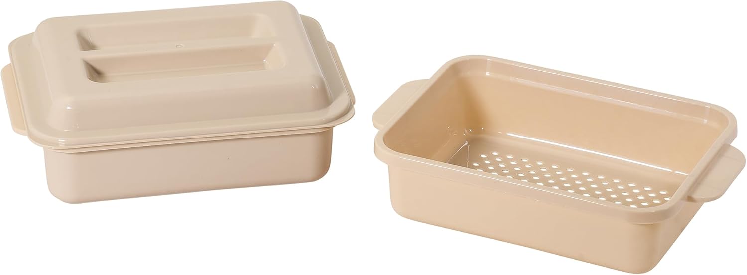 Pearl Metal HC-1007 Microwave Cooker, Warm Vegetable Maker, Made in Japan, Microwave Only, Beige