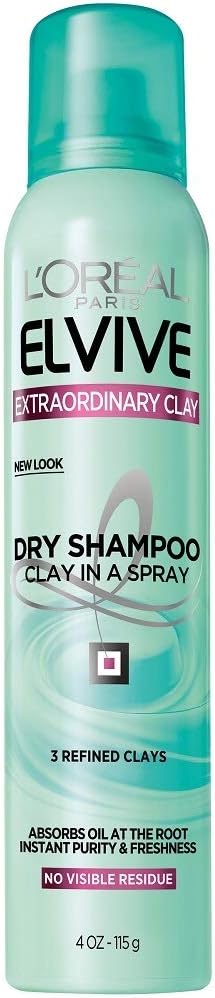 L'Oréal Paris Elvive Extraordinary Clay Dry Shampoo, 4 oz. (Packaging May Vary)