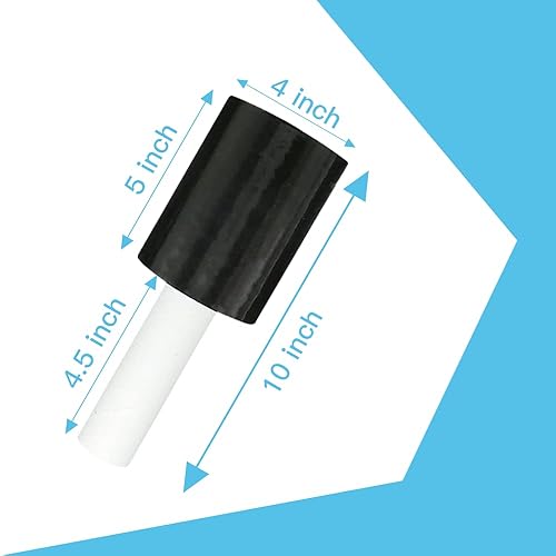 Miniatura 2 de Rollo de envoltura elástica de 5 x 1000 pies, rollo de plástico para envolver envíos en movimiento, envoltura de embalaje retráctil negra de