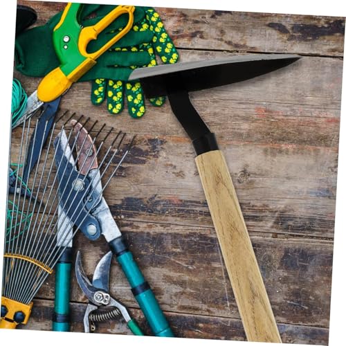 Azada de mano con mango de madera para jardín miniatura 7