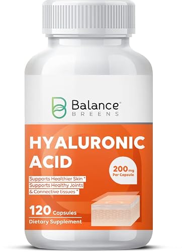 Hyaluronic Acid Skin Supplement 200Mg Per Capsule, 120 Capsules, 4 Months Supply - Promotes Skin Hydration, Anti Aging, Joint Support Supplement, Bones And Connective Tissue | Non-Gmo And Gluten Free #TOP4