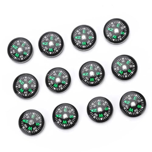 Brújula de bolsillo aceite mini pack de 12 ligera portátil miniatura 1