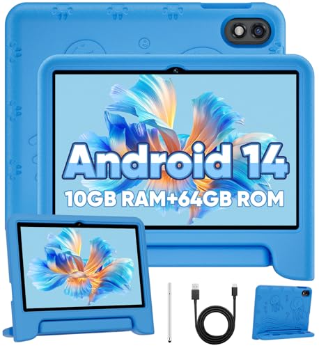 TUOHAITIME Tablet 10 Zoll Kinder Tablets, Android 14 Tablet für Kinder,...