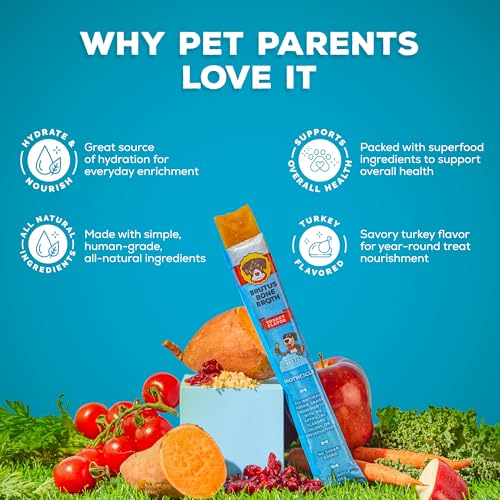 Image of Brutus Brothcicles Frozen Dog Treats - Turkey Flavor Dog Popsicle Snack, Hydrating Frozen Enrichment Treat with Superfoods,12 Fl Oz Pack of 1 (2 oz per Stick)