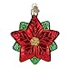 Old World Christmas Poinsettia Star Glass Blown Ornament