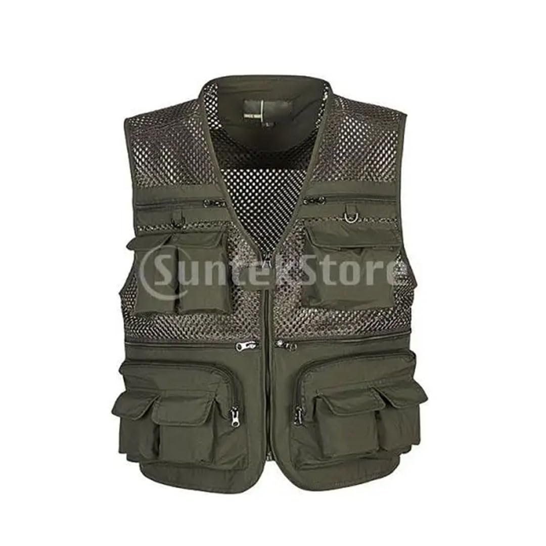 Gilet da uomo multi tasca fotografia pesca a mosca gilet da caccia all'aperto viaggio ad asciugatura rapida giacca pescatore