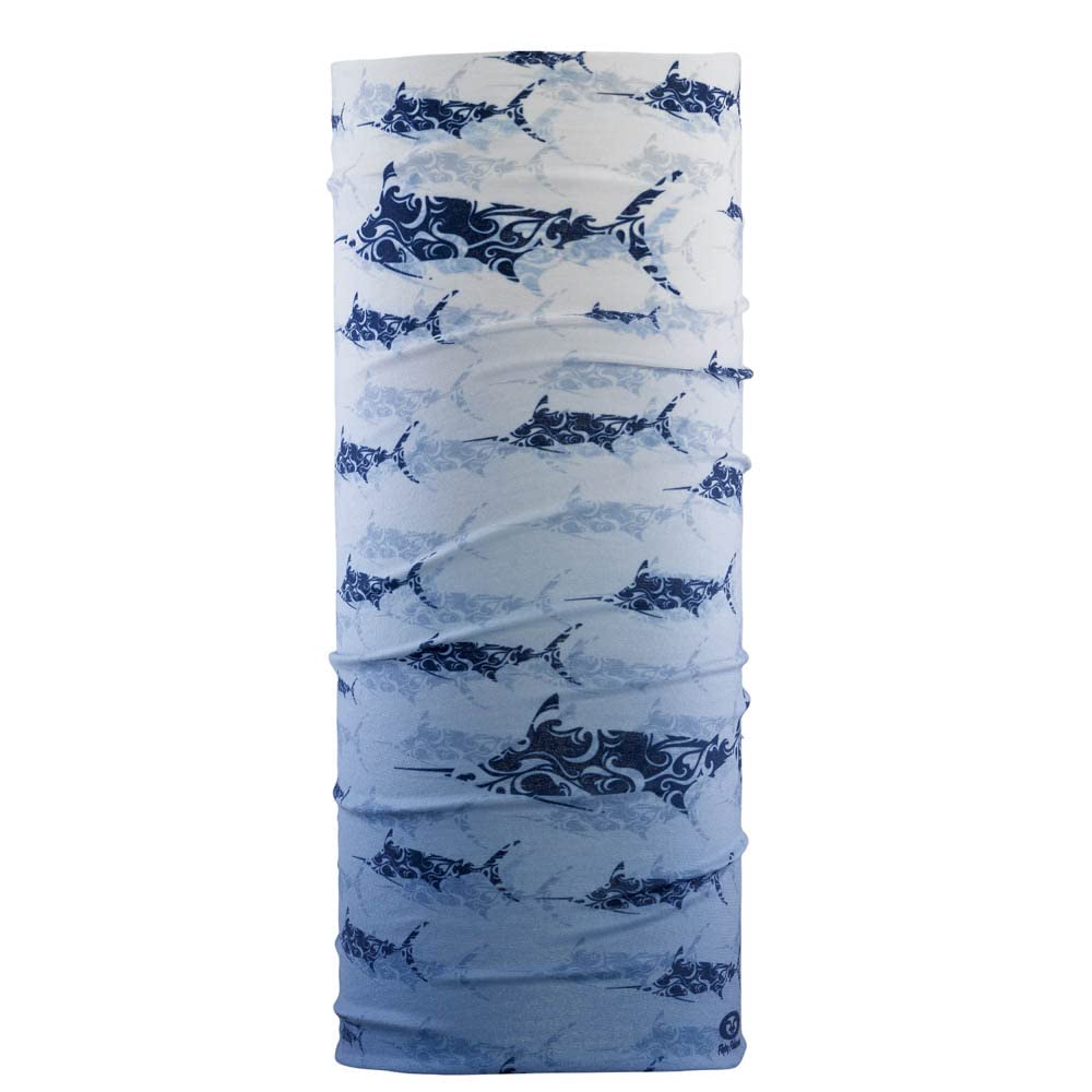 Flying Fisherman SunBandit: Neck Gaiter Mask for Men & Women, UV Face Protection for Sports & Outdoors, Lightweight Multi-Functional Outdoor Clothing | Tribal Marlin, Gray (SB1737)