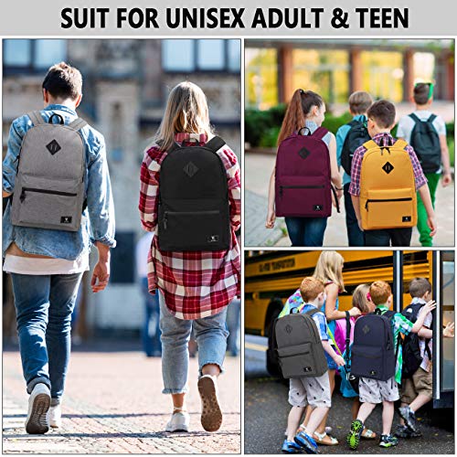 VX VONXURY Lightweight Backpack for Men Women,Simple Causal Bookbag for School Travel Work 6