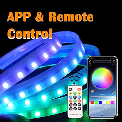 Image of AutoBizarre Multicolor 70 inch (1.8 Meters) Flexible Waterproof Car Hood Strip DRL Light Daytime Running Light with App & Remote Control (works with all cars)