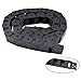 URBEST 1M Length Black Plastic 18 x 25mm Open One Side Type Cable Drag Chain Wire Carrier for CNC Machine