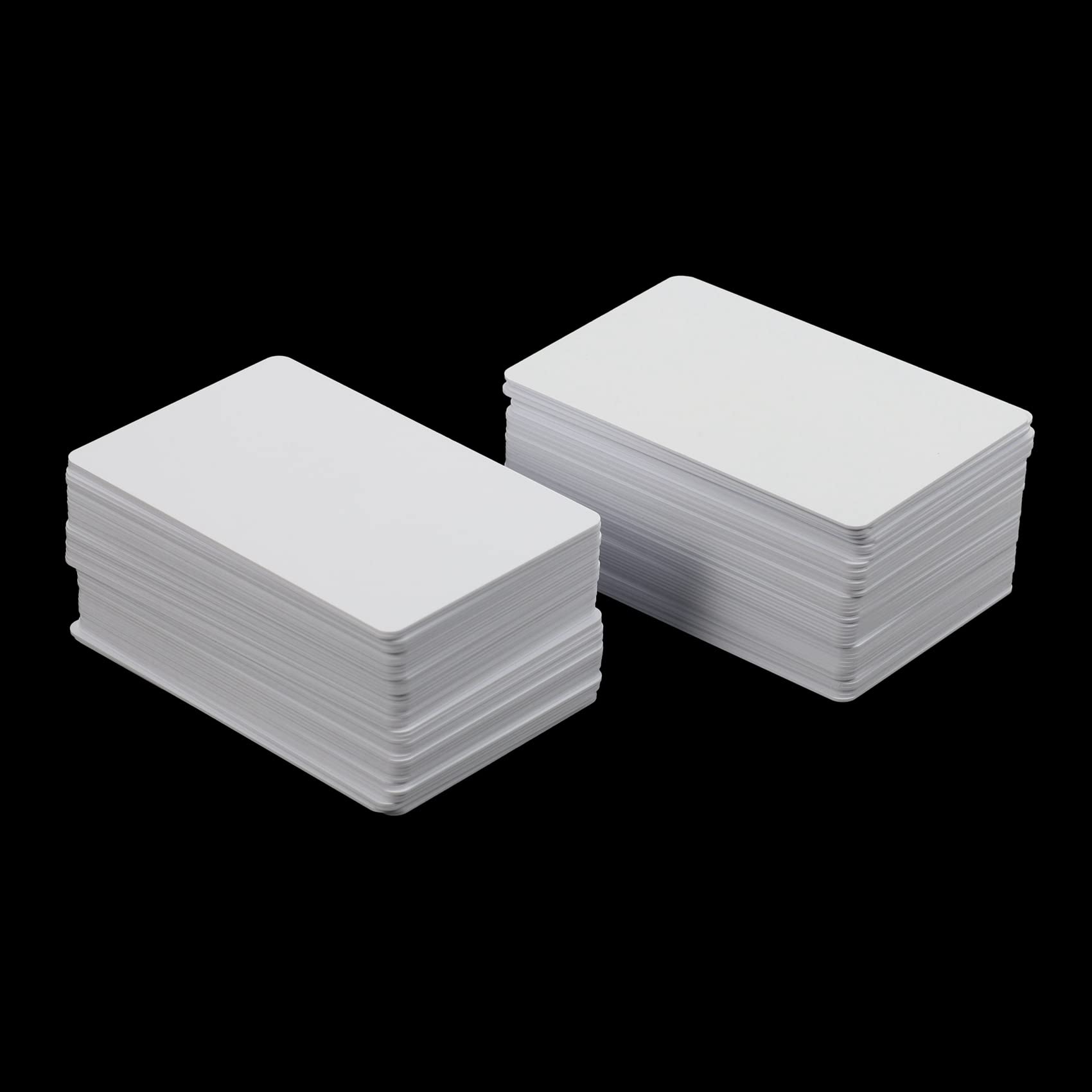 Lot de 200 cartes de visite en plastique PVC - Double face - Impression à chaud - En plastique avec maillon