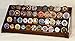 4 Rows 40 Challenge Coin Casino Chip Display Case Rack Holder Stand for Table Shelf Desk -Walnut