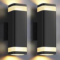 Vista 13 de SHIMR Luz de pared inteligente RGB para exteriores, control de aplicación WiFi, lámpara exterior que cambia de color con sensor de atardecer a