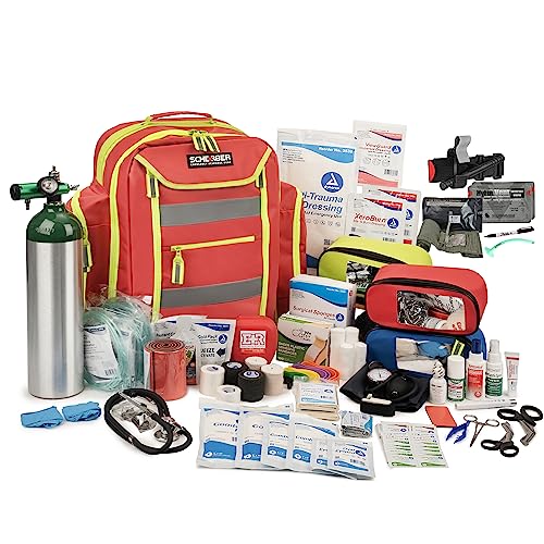 Scherber Fully-Stocked Premium First Responder Backpack | EMT/EMS Medic Trauma,