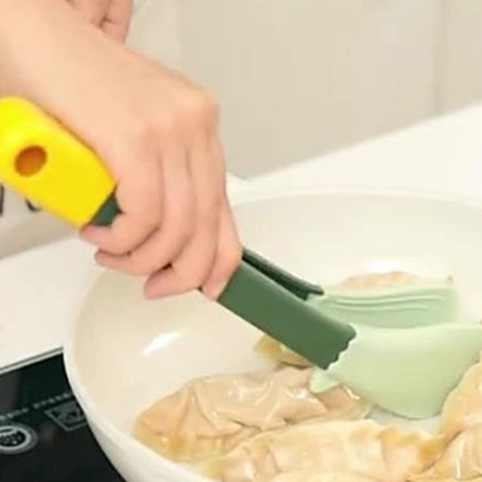 Mini szczypce narzędzia kuchenne antypoślizgowe blokowanie zaopatrzenie kuchenne plastikowe silikonowe szczypce grill klips sałatka chleb gotowanie szczypce do serwowania jedzenia przybory