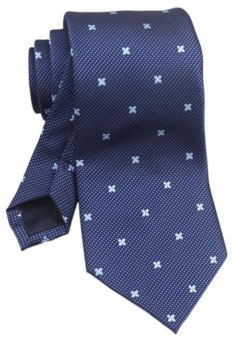 Navy Blue Floral Skinny Tie
