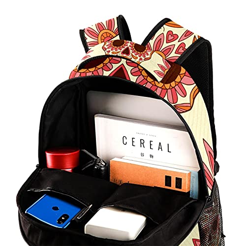 Sac à dos de voyage scolaire motif fleurs pour adolescent multicolore - 4
