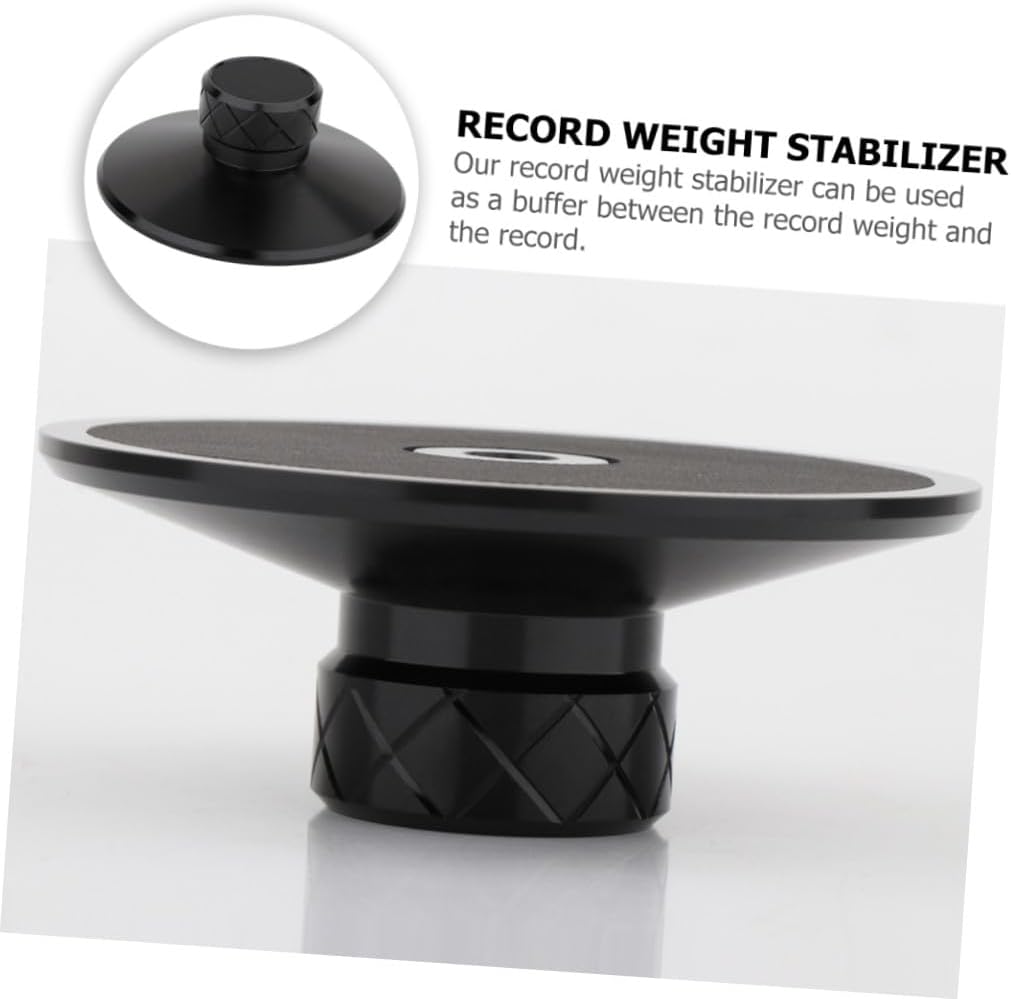 BESPORTBLE Aluminum Magnesium Alloy Vinyl Record Clamp Stabilizer for Turntable Players, Black Disc Weight Clamp for HiFi Vinyl Record Playback and Audio Equipment