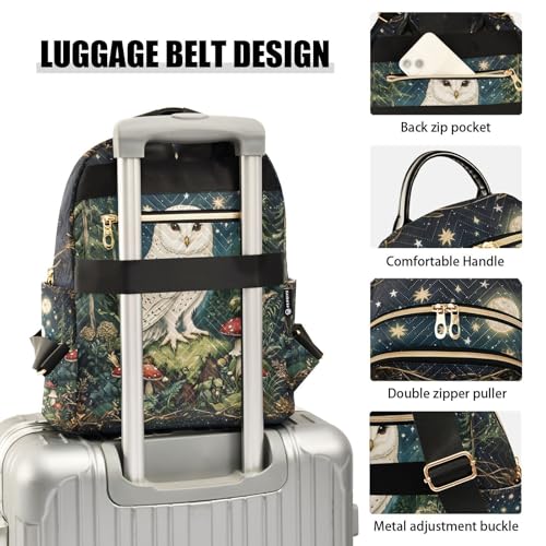 Image of ALAZA Beautiful Owl Forest Small Backpack Purse for Women Travel Bag Fashion Daypack Back Pack Shoulder Bag