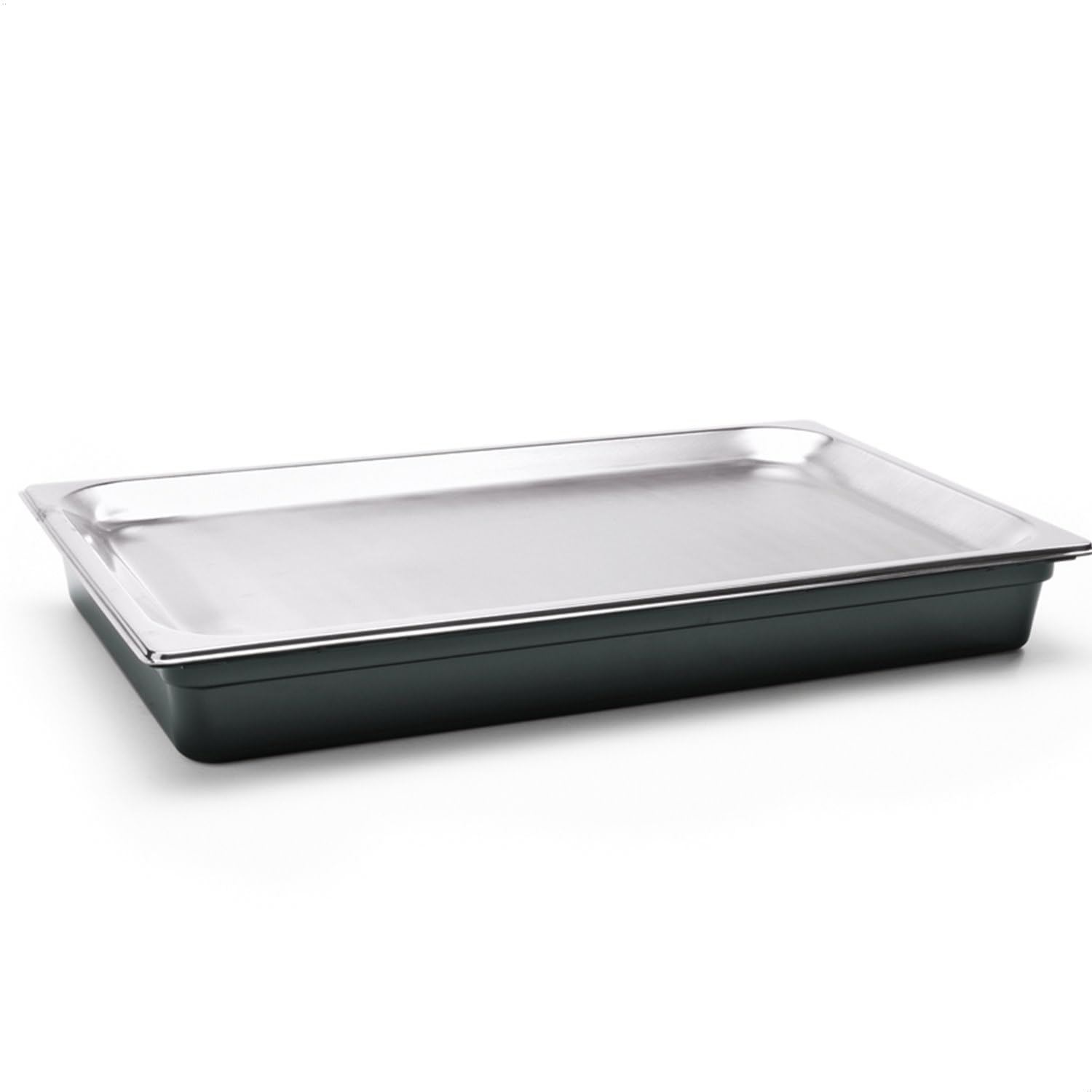 Kerafactum Piatto da portata con ciotola refrigerante, vassoio da portata 1 piastra GN, sistema di raffreddamento a buffet, 4 piatti di raffreddamento riutilizzabili in acciaio inox 18/10