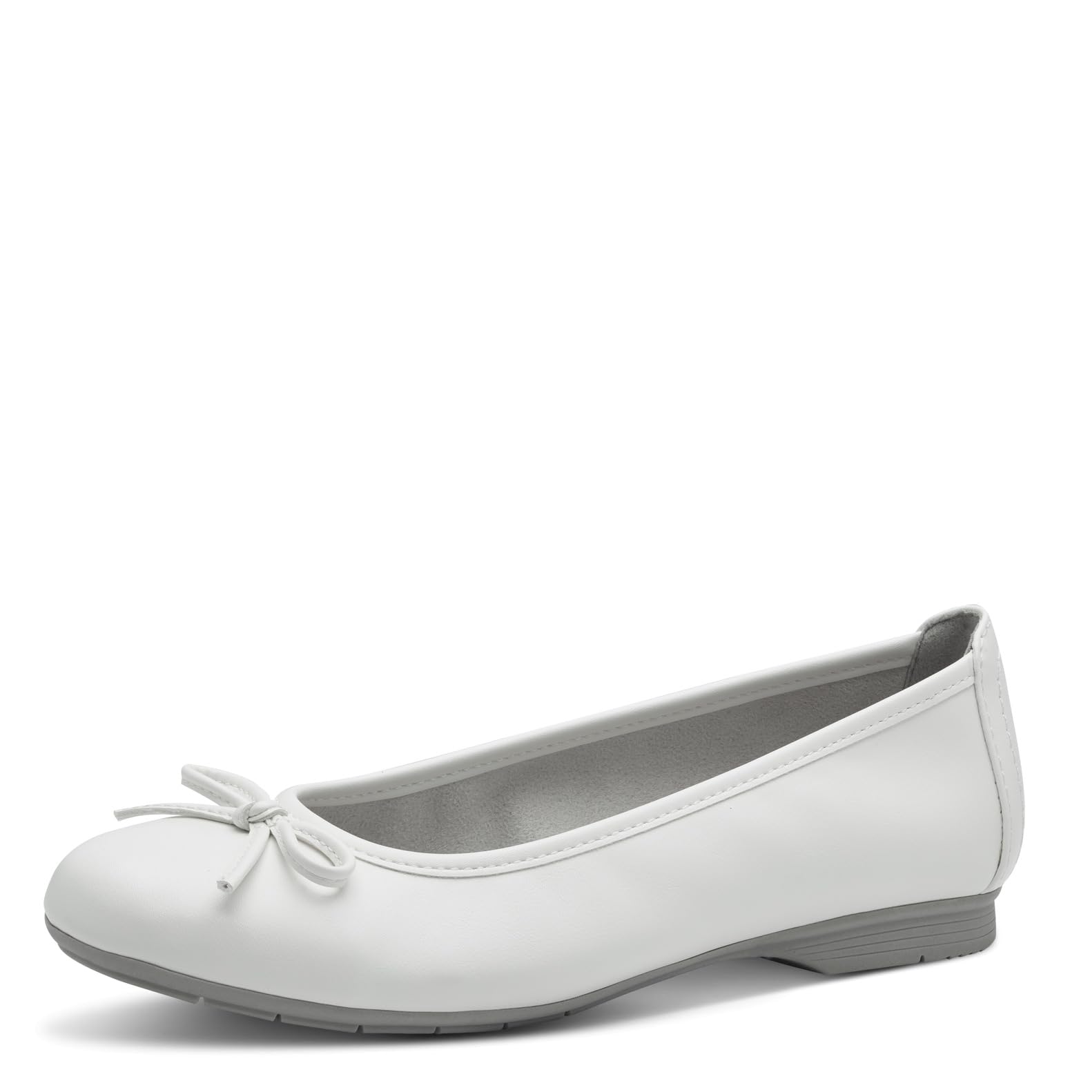 Jana Women’s Ballerinas with Bow Vegan, White, 7,5 UK