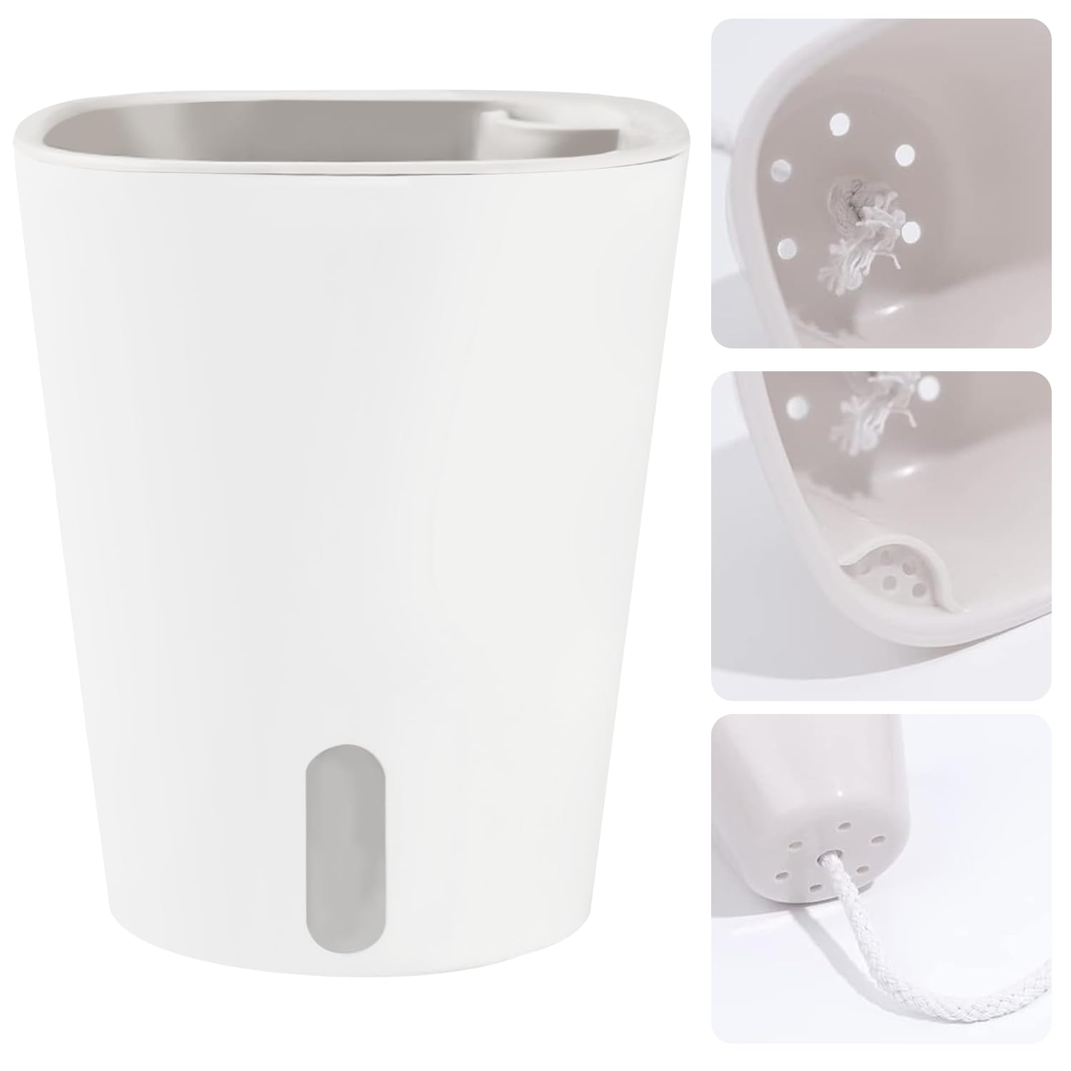 ASTI Vaso Autoirrigante Con Indicatore Di Livello Dell'acqua Per Uso Interno Di Santino Dimensioni 4 0l Colore Oro Nero 88852105