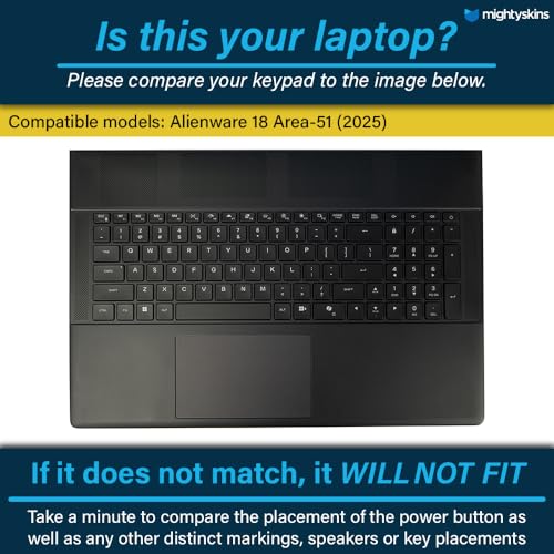 Laptop Skin Compatible with Alienware 18 Area-51 (2025) - Modern Hex - Premium 3M Vinyl Protective Wrap Decal Cover - Easy to Apply | Crafted in The USA by MightySkins by Vision Signs & Graphics - Image 4