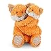 DEMDACO Fox Mom and Baby 8.5 Inch Orange and Brown Polyester Childrens Plush Stuffed Animal