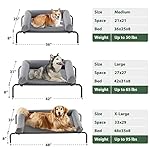 RRPETHOME-Large-Elevated-Cooling-Dog-BedRaised-Dog-Cots-Beds-for-Large-DogsOutdoor-Dog-Bed-for-Large-DogsChew-Proof-Portable-Cooling-Pet-Cot-Skid-Resistant-FeetFrame-with-Breathable-Mesh