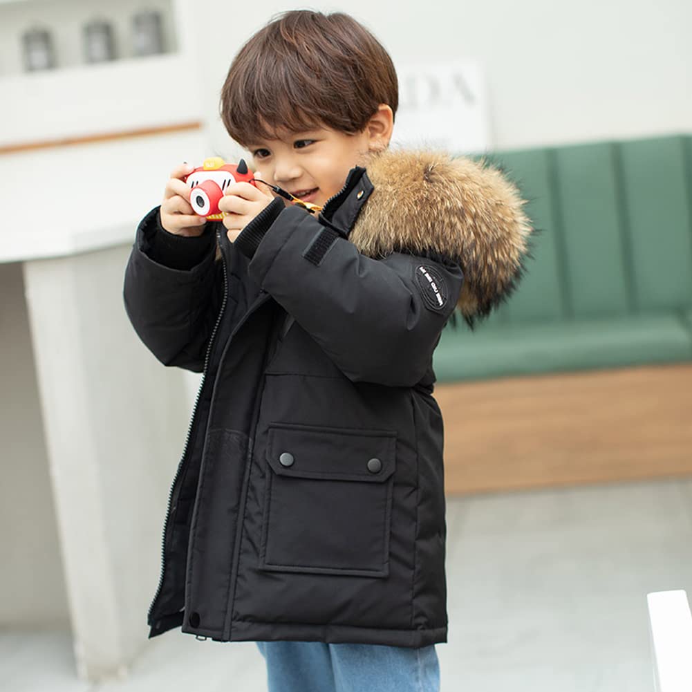 Kinder Unisex Kostüm Daunenjacke Mädchen mit Kapuze + Daunenhose Set Winter Warm 2-teilig Skianzug Jungen