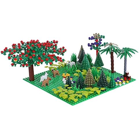 GXZZ Animal Plant Building Set with Baseplates Boards and Mini Figures, Compatible With LEGO Cover