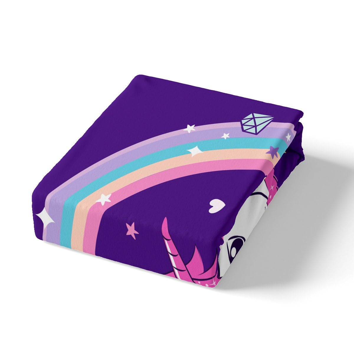 Juego de sábanas de Unicornio para niñas, Lindo Juego de sábanas de Unicornio con diseño de Caballo de ensueño con Bolsillo Profundo para niños y niñas, Juego de Ropa de Cama de Unicornio mágico Tama