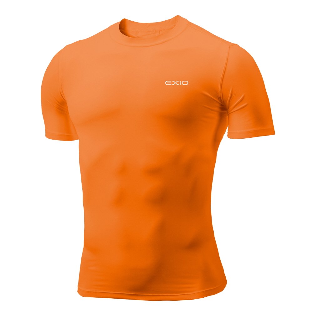 EXIO(エクシオ) コンプレッションウェア メンズ 半袖 丸首 スポーツシャツ tシャツ 夏 冷感