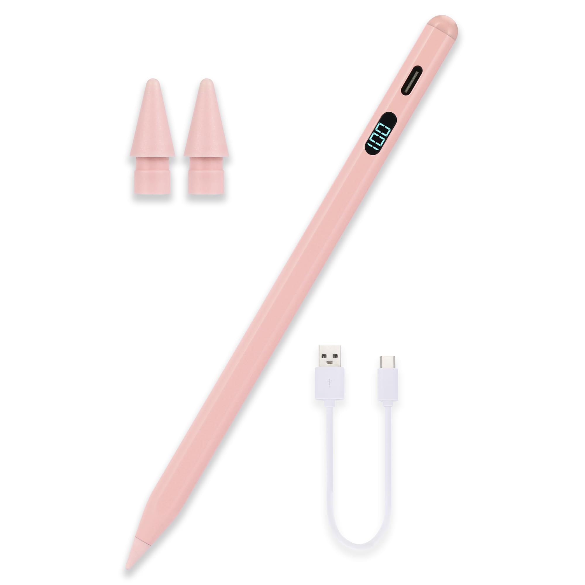 NK Stylet iPad 2018-2025 avec Attraction magnétique, léger, écran LED, Sensible au Toucher, autonomie 9 h, Compatible avec iPad 6/7/8/9/10/11, Air 3/4/5/6/7, Pro 11 1/2/3/4/5, Mini 5/6/7