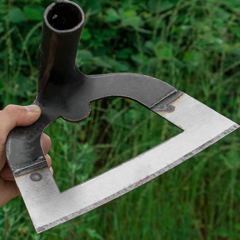 Azada hueca de mano para agricultura, azada de deshierbe de acero al manganeso, azada para plantar verduras, jardinería, aflojamiento del suelo, herramientas de deshierbe (XS:14X8.5X5CM)