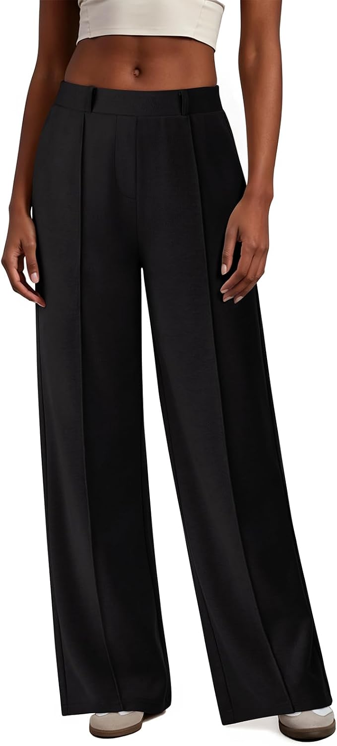 NIMIN Womens Dress Work Pants Stretchy Wide Leg Business Casual Slacks