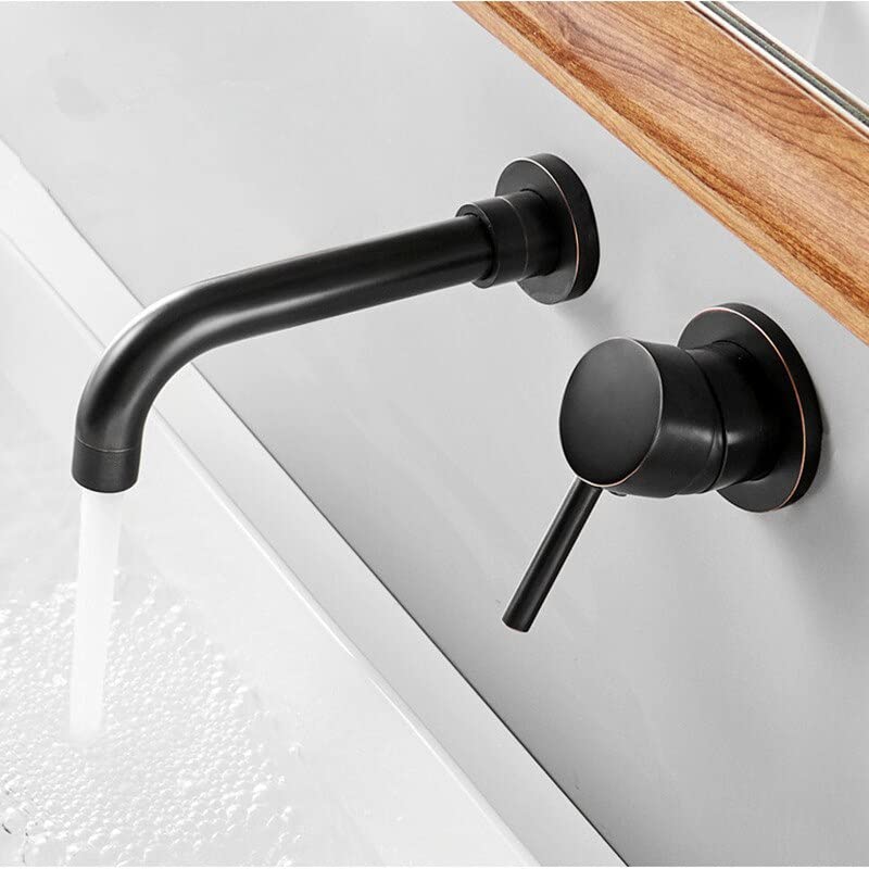 Robinet de salle de bain en laiton mitigeur d'évier mural chaud et froid baignoire