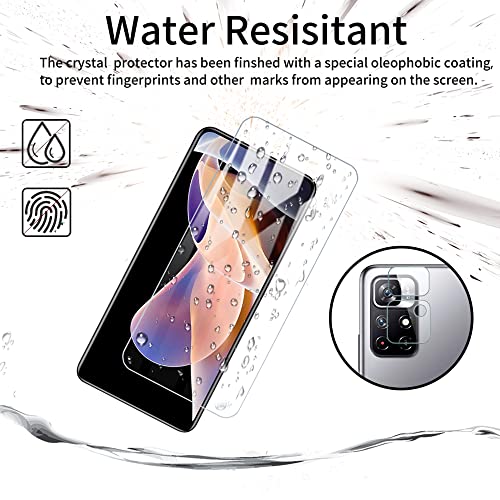 PaceBid 2 Pack Screen Protectors + 2 Pack Camera Tempered Glass Compatible with Xiaomi Redmi Note 11 Pro - Image 3