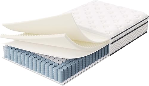 Miniatura 6 de Modway Jenna - Colchón King de muelles interiores (8 pulgadas), Tela, Blanco