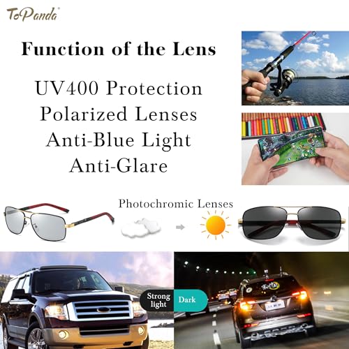 Image of Foldable Vision Glasses, UV400, Polarized lenses, Anti-Blue Light, photochromic lenses